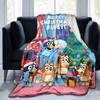 1Pc Merry Christmas Bluey Blanket Soft And Comfortable Casual Warm Camping Travel Christmas Halloween Gift M92184