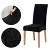 Velvet chair covers, 6 pcs., black, elastic, universal, Furnitex