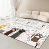 Милый мультяшный ковер для детской комнаты с противоскользящим покрытием: Идеально для спален, гостиных или детских садов.