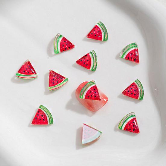 50 шт. подвески для дизайна ногтей из фруктовой смолы подвески для дизайна ногтей Kawaii вишня клубника лимон арбуз виноград персик DIY аксессуары для поделок