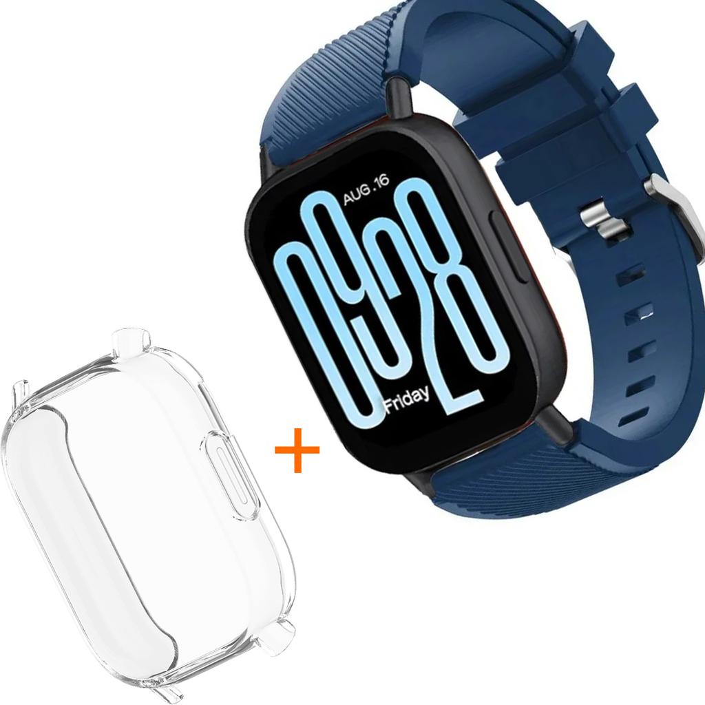 Силиконовый ремешок с ТПУ чехлом для умных часов Xiaomi Redmi Watch 5 Active Lite, браслет и чехол для Redmi Watch 5 Active Lite