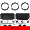 For Fiat 500 Abarth 595 695 2010-2022 Real Carbon Fiber Car Center Console Hazard Switch Ring Glass Lifting Frame Accessories