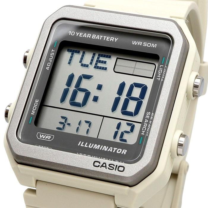 Casio Цифровые часы W-221H-8AV Мировое время Слоновая кость
