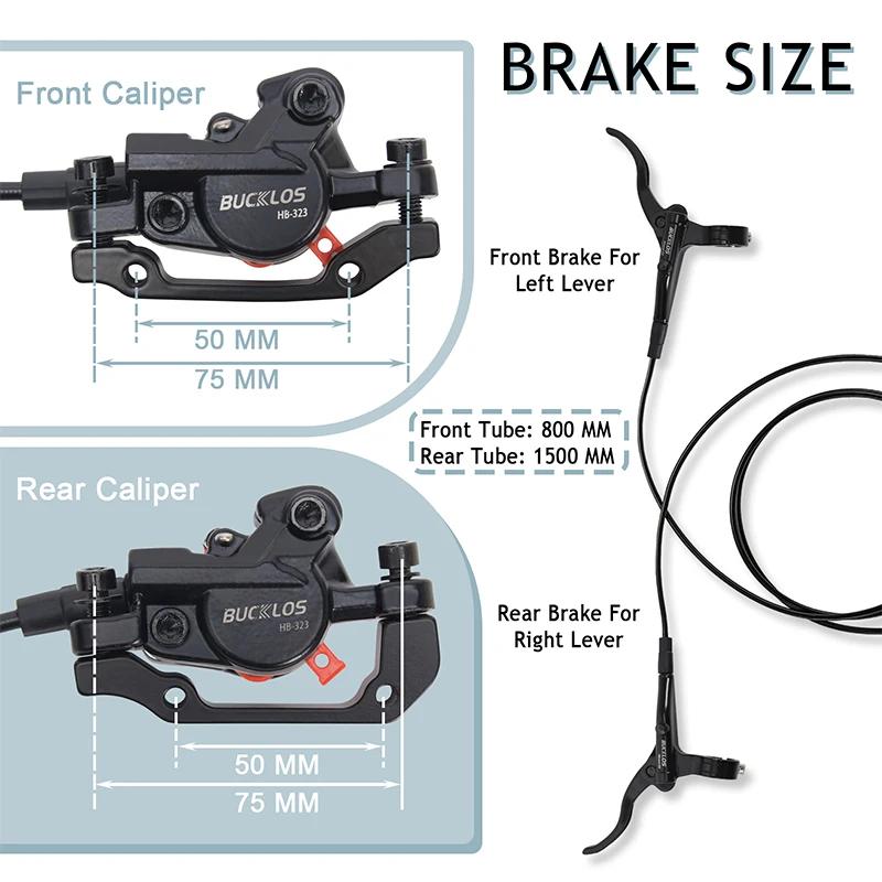 BUCKLOS Bike Hydraulic Brakes Set 160mm Bicycle Disc Brake Set Aluminum Alloy Road Mountain Bike Hydraulic Disc Brake Kit