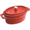 Ibili 726015R Mini Cocotte Ovale Rouge 15x10x6 Cm