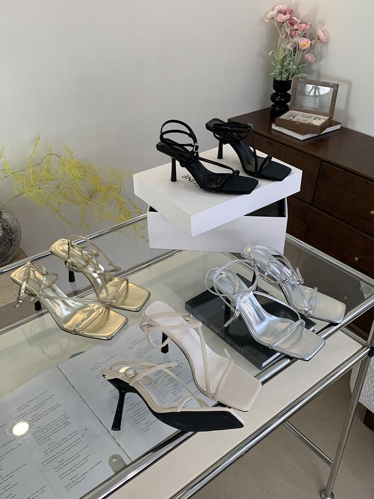 Модные женские босоножки с открытым носком летние туфли на тонком высоком каблуке черные золотые серебряные бежевые летние сексуальные босоножки женские 39