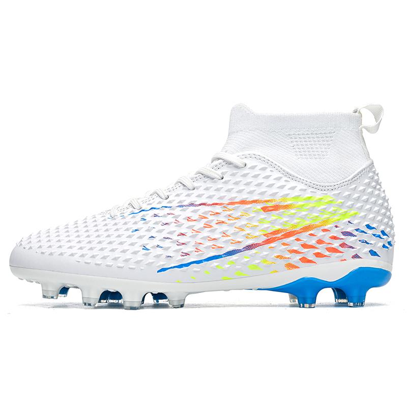 35-45 Мужские футбольные бутсы большого размера с высоким верхом, длинные гвозди, противоскользящие, детские футбольные бутсы для искусственного газона TPR