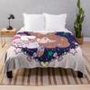 Puppycat and Galaxy Bunny Bee Throw Blanket Custom Blanket Decorative Sofa Blankets Polar Blanket