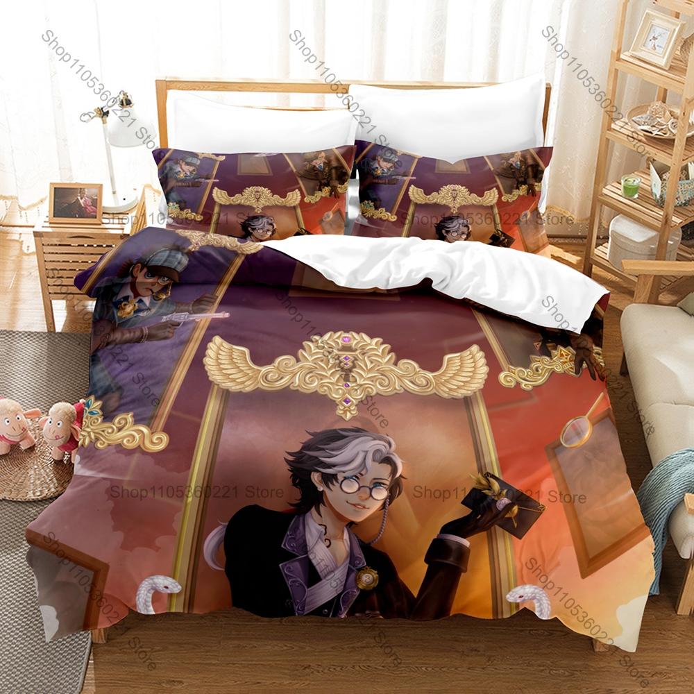 Cool Hot Game Identity V Bedding Set 3PCS Cartoon Kpop Duvet Cover Pillowcase Bed Set Home Textile For Boys Girls Bedroom Decora