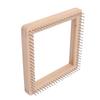 Mini Square Knitting Tool with Hooks Wooden Crochet Board for Weaving Mat Hairband Blanket Sock