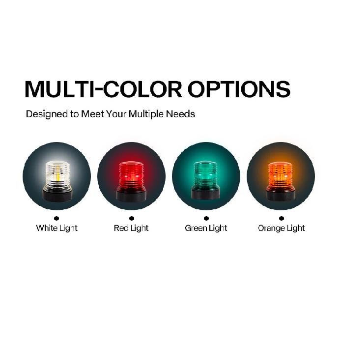 Marine Navigation LED Light 12V Anchor Lamp 360° Waterproof All Round Signal Indicator for Boat Yacht Deck Pontoon