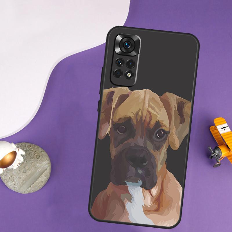 Чехол для щенка боксера для Xiaomi Redmi Note 14 13 Pro 12 9 10 11 Pro 10S 11S 12S Redmi 14C 13C 10C 12C