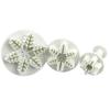 3pcs Snowflake Fondant Embossing Mold Plastic Spring Biscuit Mold Fondant Cake Mould Baking Tool