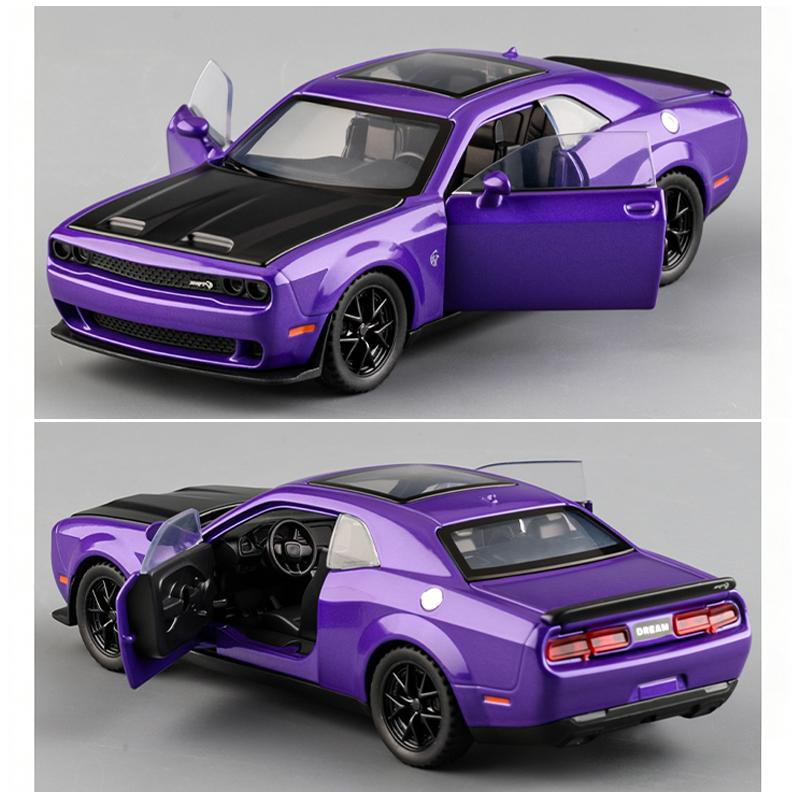 1:32 Challenger Srt Модель автомобиля Литой сплав Симуляция Hellcat Мускул Спортивный автомобиль Модель Игрушка для мальчика Праздничный Подарок на день рождения