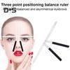 Stainless Steel Eyebrow Positioning Ruler Eyebrow Golden Ratio Caliper 3-Point Positioning Ruler Microblading Brow Guide Measuring Tool