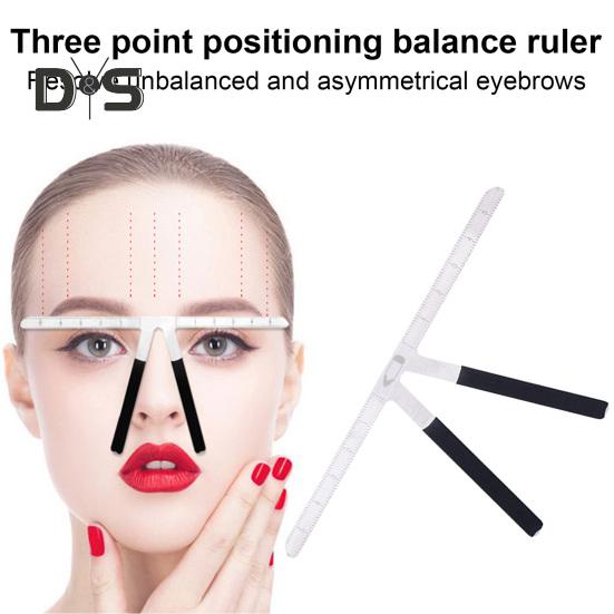 Измерительная линейка для бровей из нержавеющей стали, штангенциркуль золотого сечения для бровей, 3-точечная измерительная линейка, направляющая для микроблейдинга бровей, измерительный инструмент