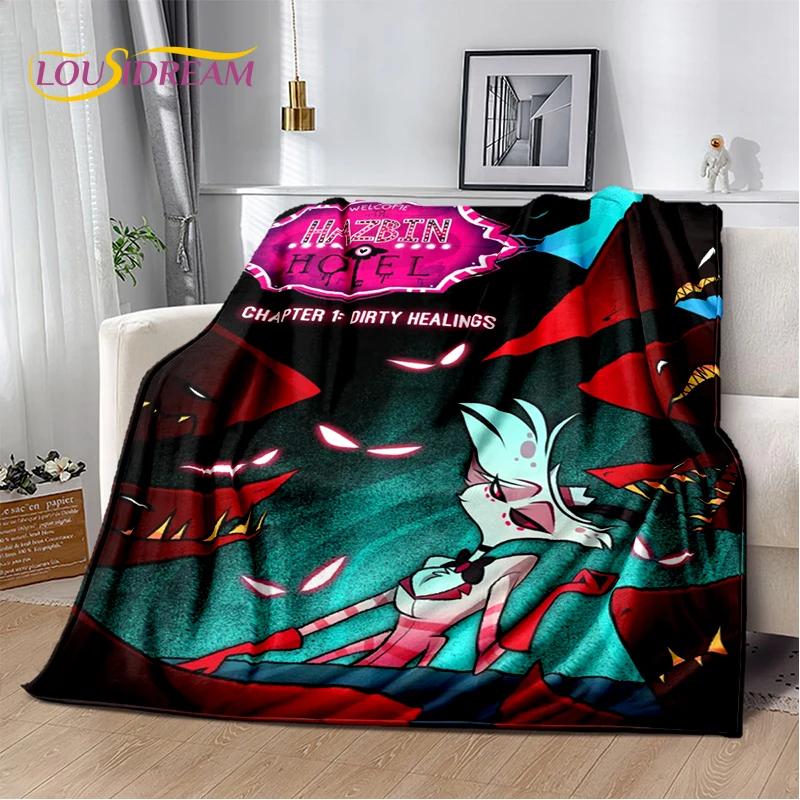 HHazbin Hotel Charlie Cartoon Soft Blanket for Home Bedroom Bed Sofa Picnic Travel Cute Throw Blanket Gift for Kids and Fans