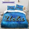 Комплект постельного белья с узором UCLA Bruins Пододеяльник Наволочка Домашний Декор Подарок (1 пододеяльник + 2 наволочки, без наполнителя)