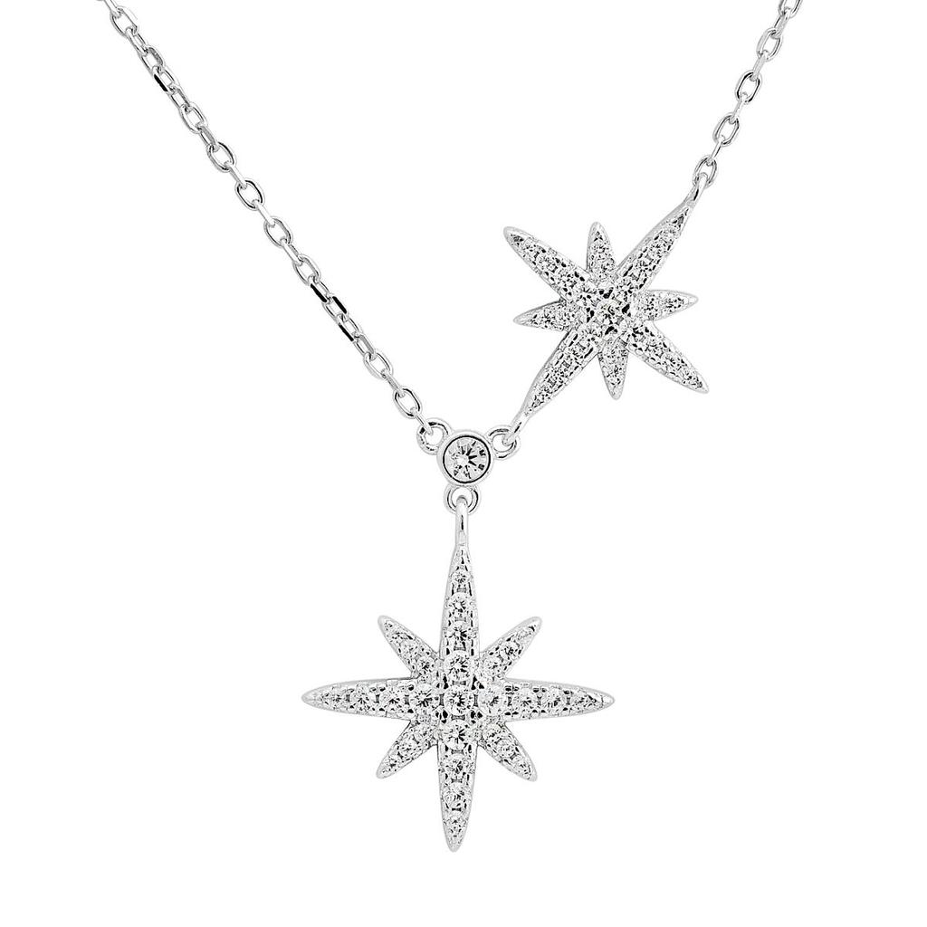 Серебряное колье с фианитами, вес изделия 4,24 гр (2209195)