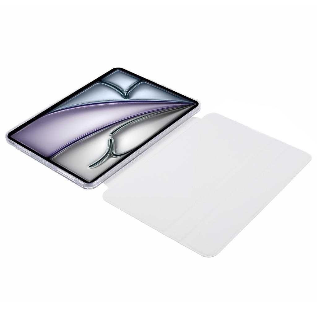 Для iPad Эйр 13 (2025)/(2024) Защитный чехол ПУ кожа+ТПУ+Акрил Магнитная съемная обложка для планшета