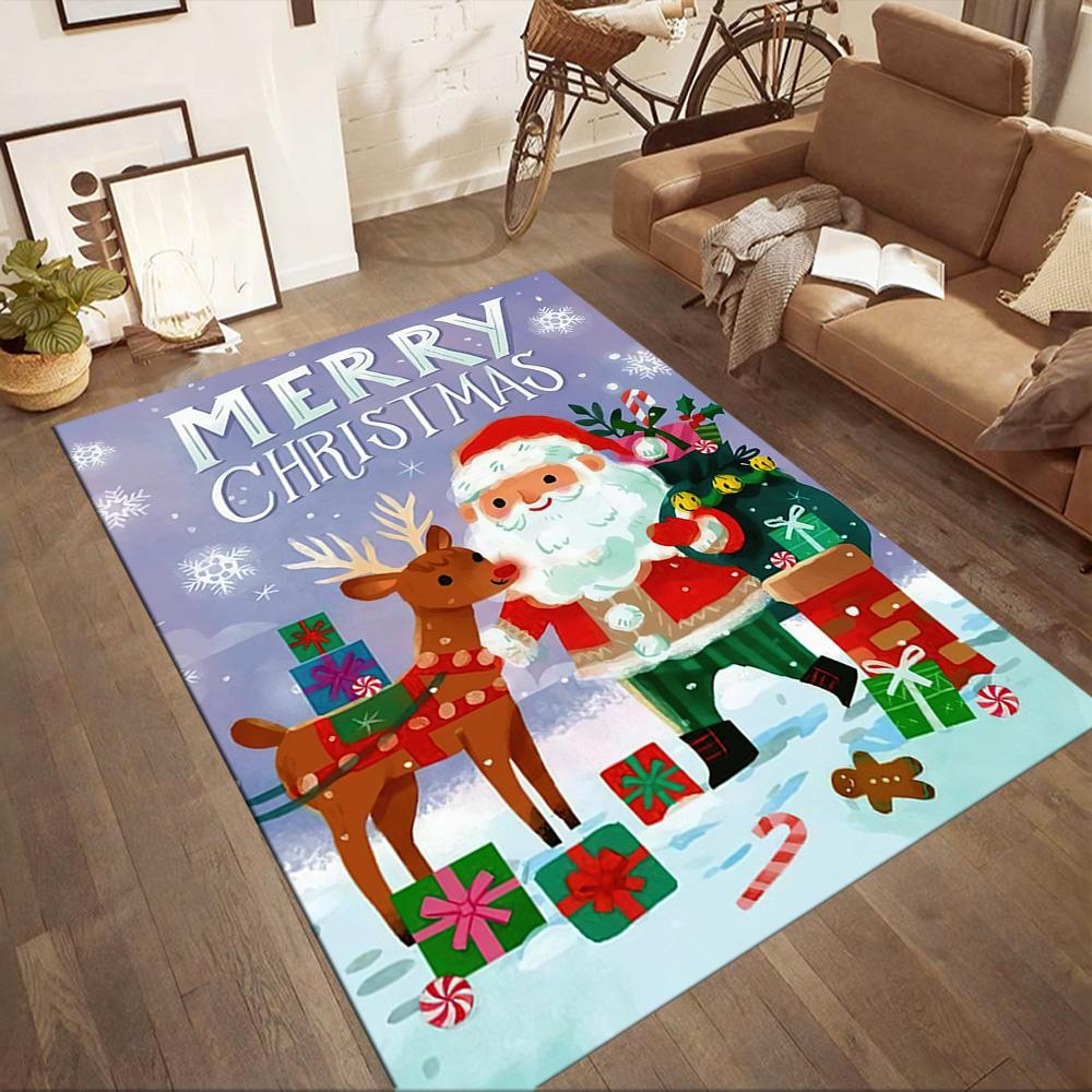 Christmas 87 Floor Rug Office Rug Suitable for Outdoor Dining Room Living Rooms Decorate room Antislip Carpet Office home decor Gift for Festivals