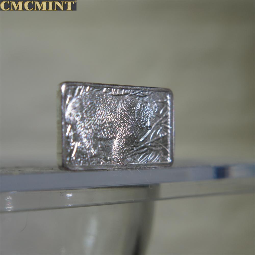 Custom Embossed Coins 2.5 Gram Silver Bear Bar Commemorative Coin