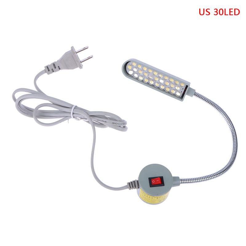1Pc 10/20/30 Led Sewing Machine Lamp 360 Flexible Adjustable Gooseneck Work Lamp Industrial Lights With Base For Workbench