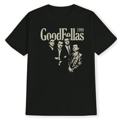 Винтажная мужская футболка с графикой GoodFellas 1990 из хлопка для мужчин и женщин, хлопковые футболки Prue с принтом, футболки с коротким рукавом, большого размера, свободного кроя