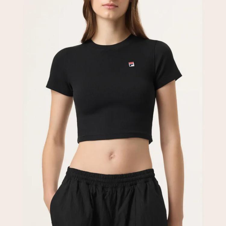 FILA x Hailey T Shirt Women's Black A71W523101F-BK