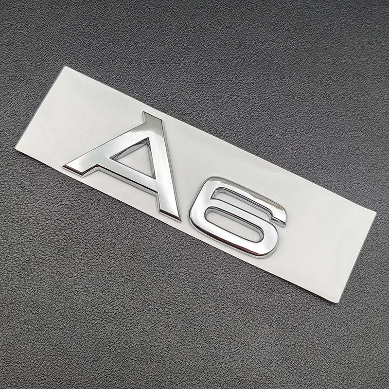 3d ABS Chrome Black Logo S Line Emblem Fender Decal Car Trunk Badge For Audi A1 A2 A3 A4 A5 A6 A7 A8 Letters Sticker Accessories
