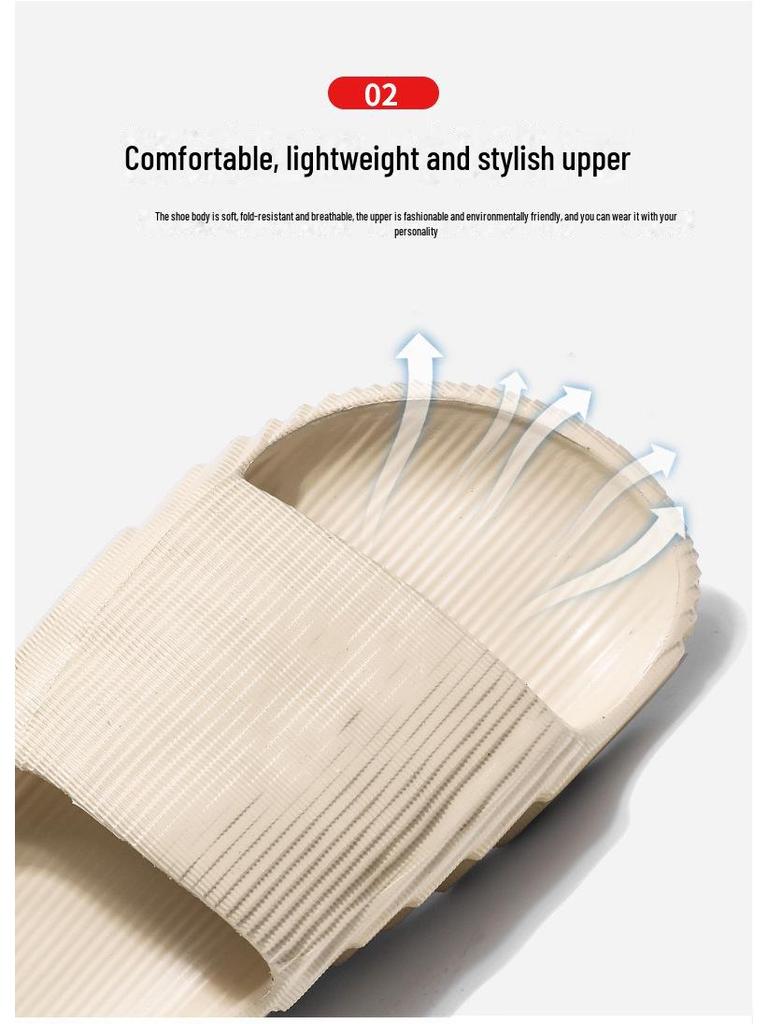 Летние шлепанцы в стиле Канье: Модные, на толстой подошве, большого размера, в корейском стиле, универсальные парные тапочки