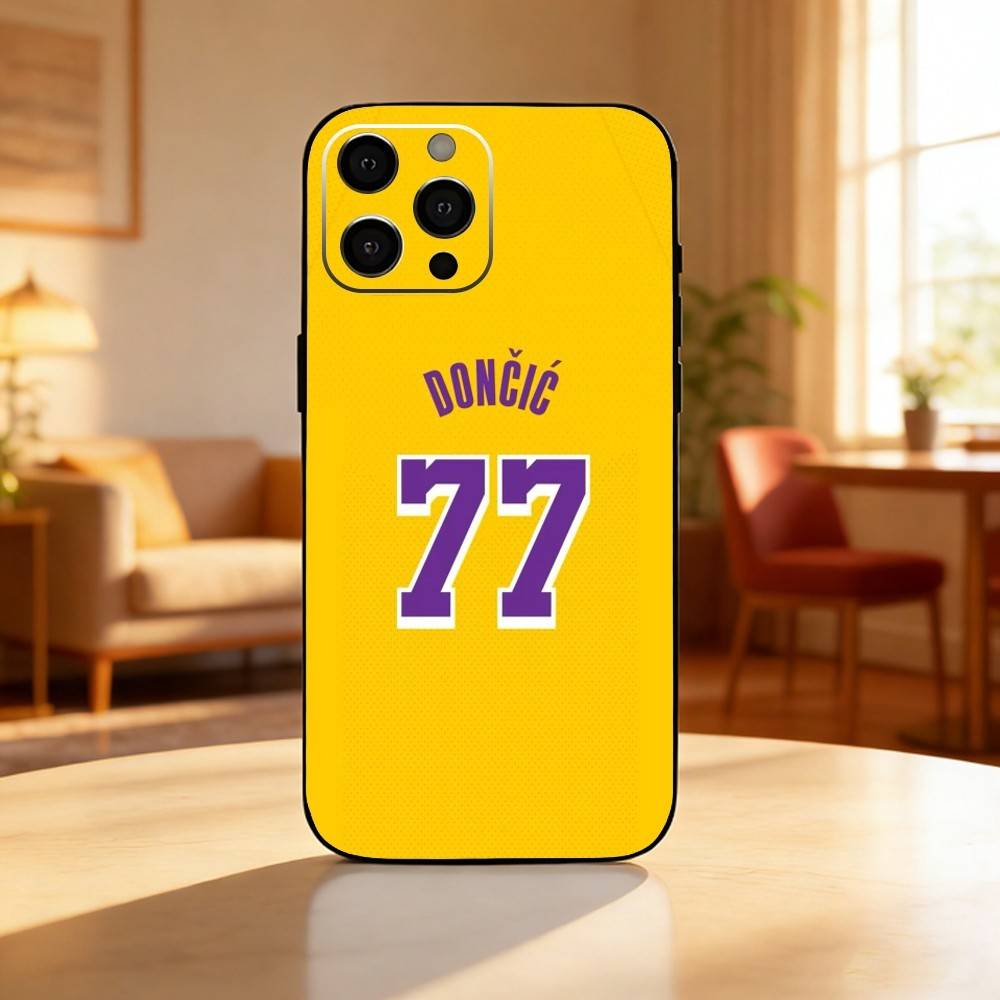 Чехол для телефона L-Luka D-Doncic 77 для iPhone17,16,15,14,13,12 Plus,Max Мягкий силиконовый черный чехол