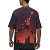 Jordan FW24 Серия Jumpman Градиентная Удобная Мягкая Футболка с Коротким Рукавом Мужские Топы Красный Черный HJ2317045