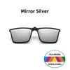 VIVIBEE Square Flip Up Clip On Sunglasses Polarized Mirror Blue Driving Glasses Grey UV400 Photochromic Night Vision Clips