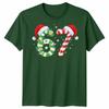 Six Seven 67th Birthday Christmas Candy Cane Numbers Unisex Unisex Graphic Tee