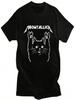 Смешная кошка Meowtallica Кошка Рок-музыка Графический принт Футболка Мода Рок-музыка Круглый вырез Короткий рукав Большой размер Футболка Унисекс