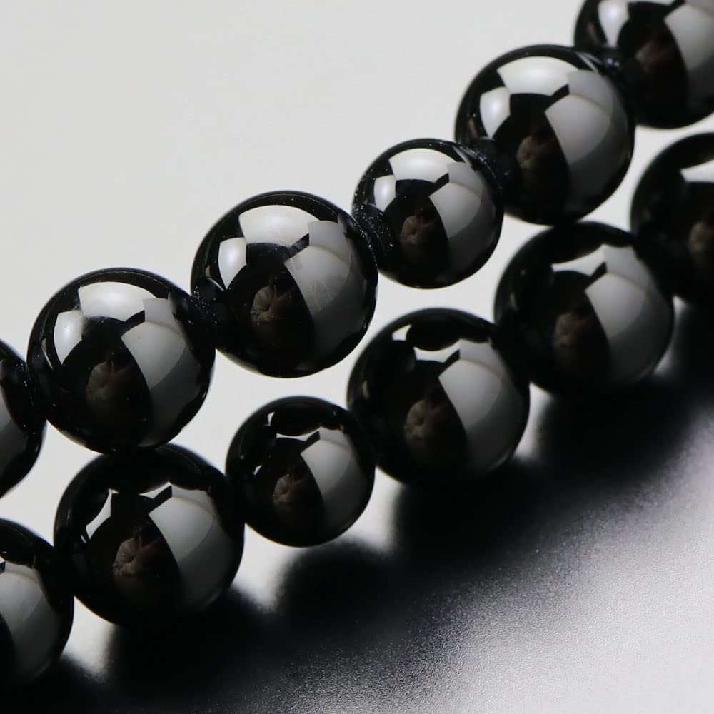Soto Zen Buddhist Prayer Beads for Men Shakuni Black Onyx Genuine Silver Ring String Bun Prayer Beads Kyoto Prayer Beads Kyoto 108 Beads Zen Sect