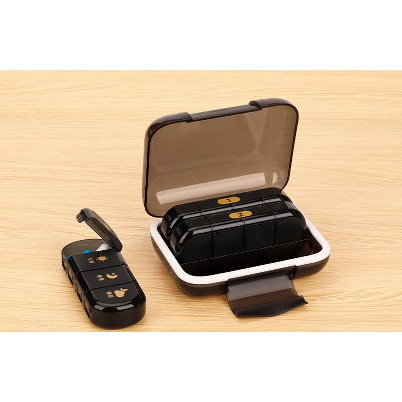 Еженедельный органайзер для таблеток, 4 раза в день, коробка для таблеток, портативная дорожная аптечка для рыбьего жира, витаминный чехол для таблеток, держатель Pastillero