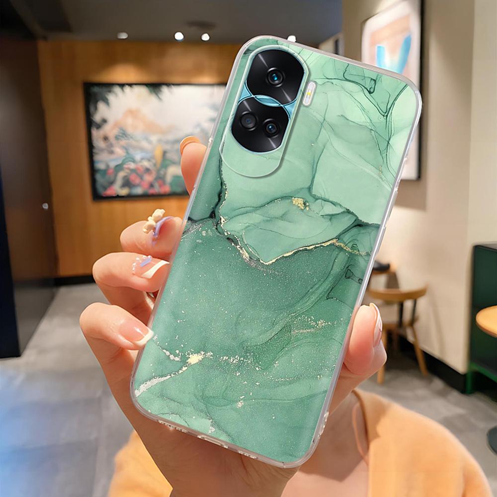 Мягкий силиконовый чехол для телефона Huawei Honor 90 lite, высококачественный силиконовый чехол Funda Honor90 lite, полноразмерная защита, задние крышки из ТПУ