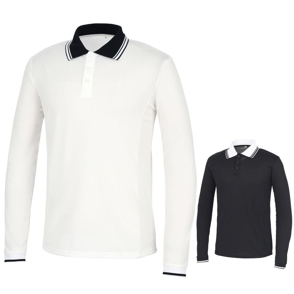 KIM YOUNG JOO GOLF Spring/Summer Color Block Collar Air Spandex Men'S Golf Long Sleeve T-Shirt Dpsmts44