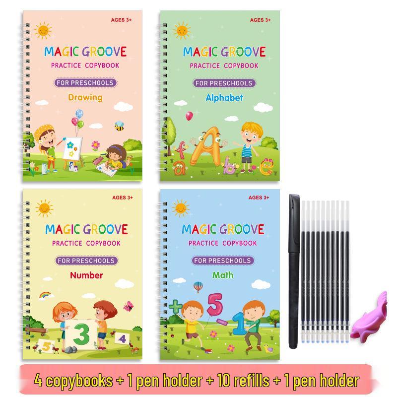 Набор для практики каллиграфии на глобальном английском: Дошкольный контроль ручки и волшебные наклейки для письма для детей