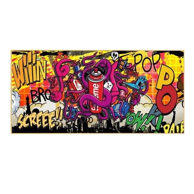 Graffiti Wall Art Cartoon Artist Canvas Painting Abstract Posters and Prints Anime Pictures for Living Room Home Decoration