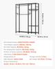 Clothing Garment Rack, Heavy Duty Clothes Rack, 6 Adjustable Tiers Clothes Racks with Steel Frame, 363 kg Load Capacity Closet Wardrobe with 3 Hanging