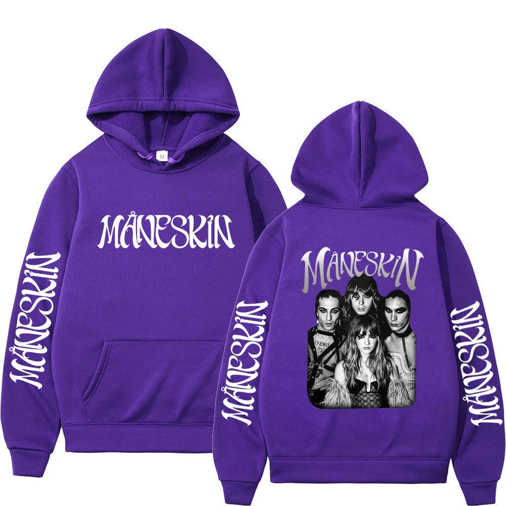 Итальянская рок-группа Maneskin Худи Свитшоты с графическим принтом певца для фанатов Повседневные с длинным рукавом Мужская/Женская одежда Худи
