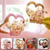 1PC Handbag Paper Box Florist Gift Packing Bouquet Basket Heart Shape Flower Box Party Decoration