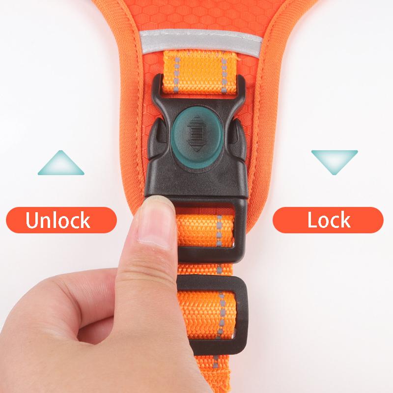 Шлейка для больших собак без тяги, регулируемые шлейки для средних собак, светоотражающий летний жилет для больших собак, хаски, золотистый ретривер, аксессуары для домашних животных