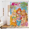 Классическая анимация W-Winx-X Современная простая шторка для душа Декоративная полиэстеровая шторка для душа с крючком для ванной комнаты