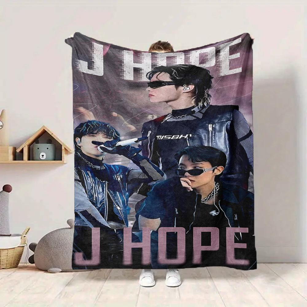 1 шт. Фланелевое одеяло J Hope [Уютное покрывало] Для дивана, кровати, путешествий, кемпинга, гостиной, офиса, дивана, кресла и кровати