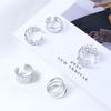 Without Pierced Girl C-Shape Ear Bone Clips Korean Style Earrings Earring Set Leaves Ear Cuff