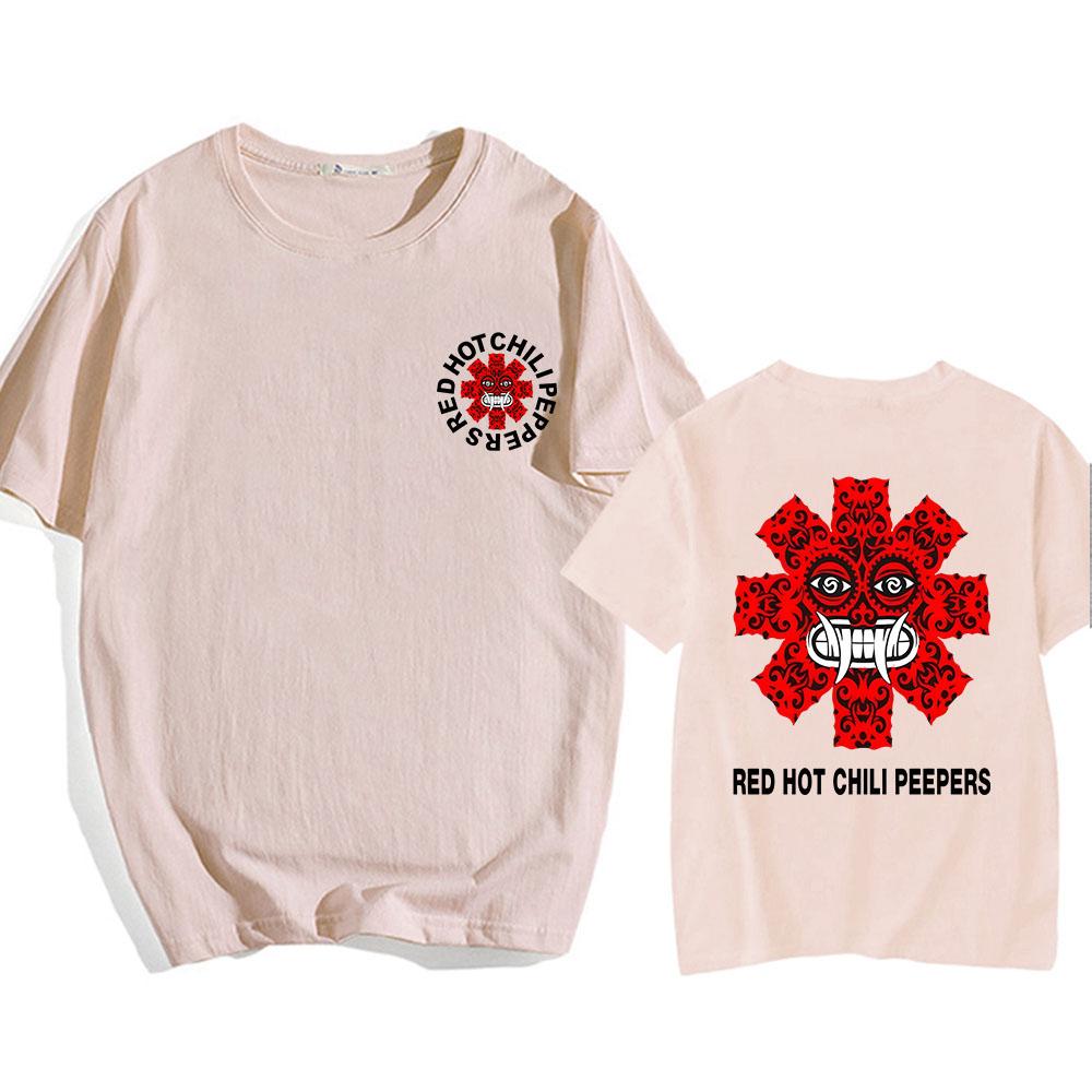 Красные Горячие Огненные Кальмары Перец Чили Футболки Streetwear Хип-Хоп Летняя Хлопковая Футболка Повседневная Рок Графическая Печать Футболки